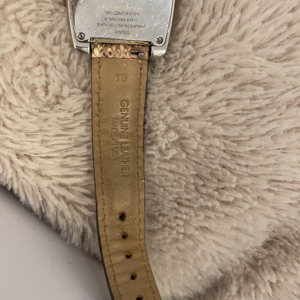 Silver Michele Mini Urban Watch With Python Band - image 8